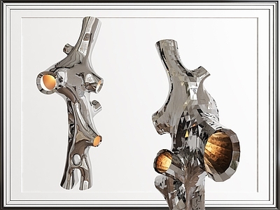 现代异形不锈钢装饰落地灯