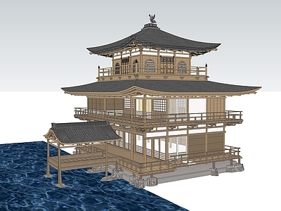 日式古建筑 日式木屋 日式茶楼