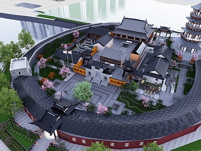中式衡水市竹林寺景观