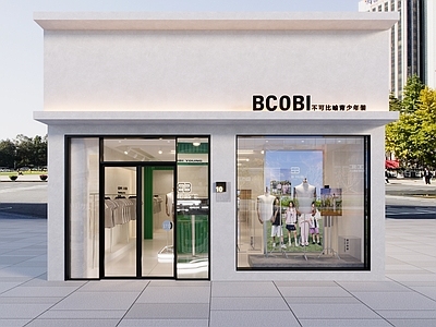 现代服装店门头