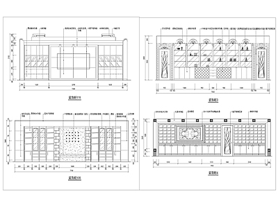 120个装饰柜立面图 施工图