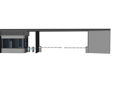 现代入口保安亭 摆闸