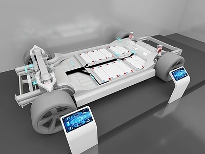 现代科技展项 电动底盘电池展示