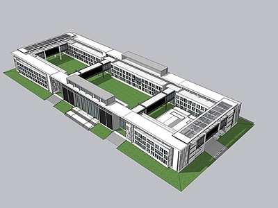 现代风格学校教学楼 办公楼