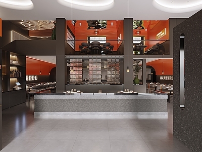 现代风格火锅炒肉自助店