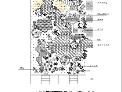 某小区屋顶花园平面图