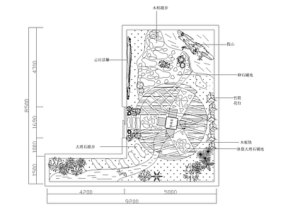 屋顶花园景观平面布置图