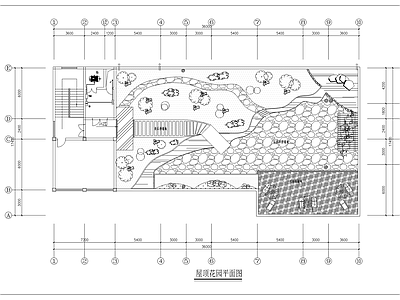 屋顶花园绿化布置平面图
