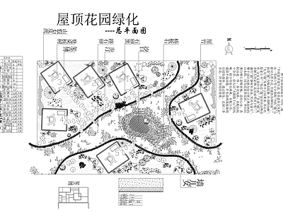 屋顶花园绿化平面图