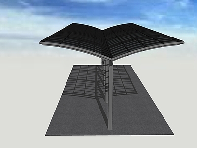 现代单边双边铝合金停车棚