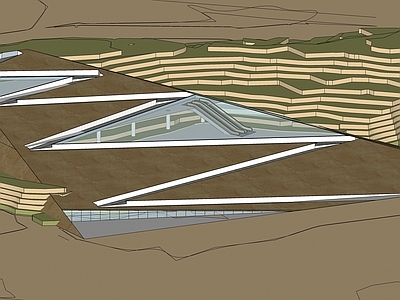 现代山地展览馆建筑