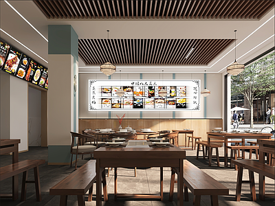 现代网红快餐店餐厅餐馆面馆下载