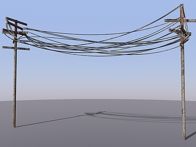 工业风破旧电线杆