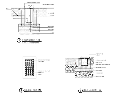 砾石雨水口详图 施工图