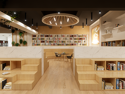 现代图书馆 儿童图书馆 演讲区 书店