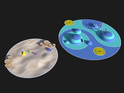 沙坑 儿童活动场地 圆形儿童活动场地 儿童乐园 儿童游乐器材 攀爬滑梯