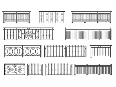 现代铁艺栏杆 护栏 围栏