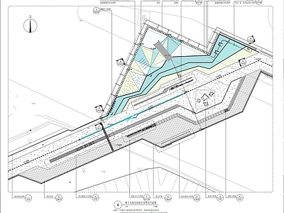 桥下儿童活动区节点景观平面图 施工图