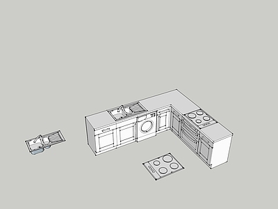 现代开放式厨房橱柜 kitchen cabinets 2