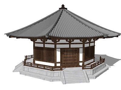 中式古建筑八角亭 古亭