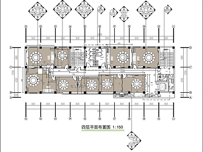 600㎡包房餐厅平面布置图 施工图