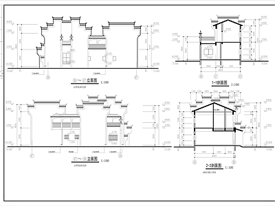 紫蓬山会所建筑 施工图