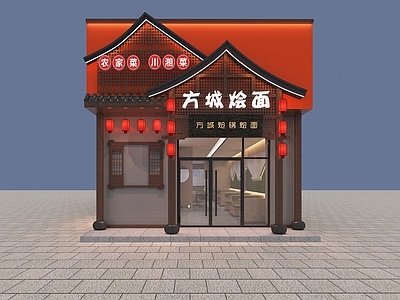 新中式餐馆门头设计