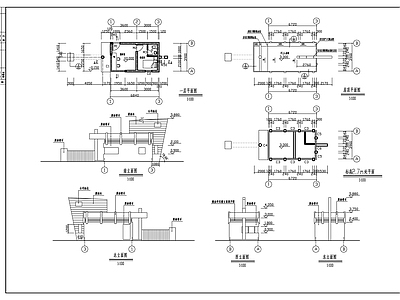 门卫值班传达室建施图 施工图