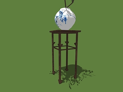 中式花几 花瓶