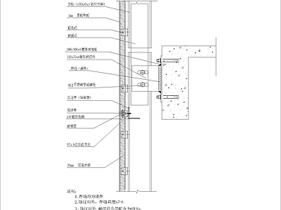 铝塑板幕墙外墙节点详图 施工图