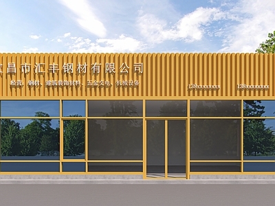 现代彩钢房 彩钢房门头 彩钢房门面 集装箱门头 集装箱门面 门头 门面
