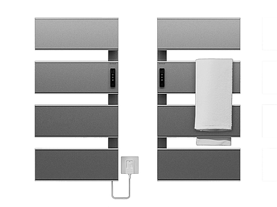 现代毛巾架 极简电热毛巾架