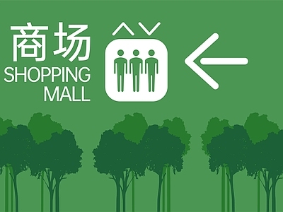 墙面指引
