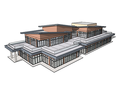 现代展览馆建筑
