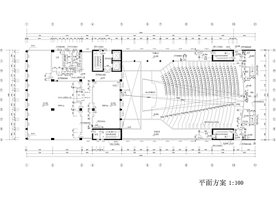 阶梯教室平面方案 平面图