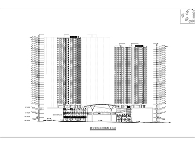 环球商务中心区 城市综合体 4号公寓楼建筑方案 施工图