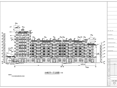 欧式底商住宅建 施工图