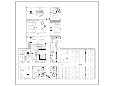 1 4F3600平直播基地布局平面图 施工图