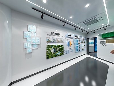 现代企业科技展厅 企业展厅 科技展厅文化墙