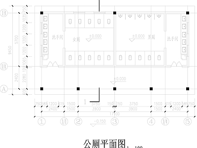 特色公厕平面图及详图一套 施工图