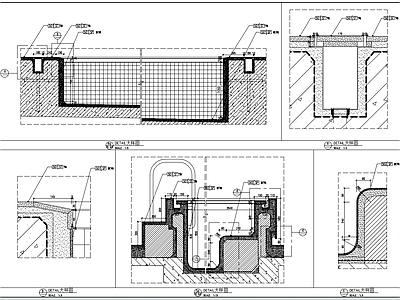 泳池节点及墙身大样图 施工图