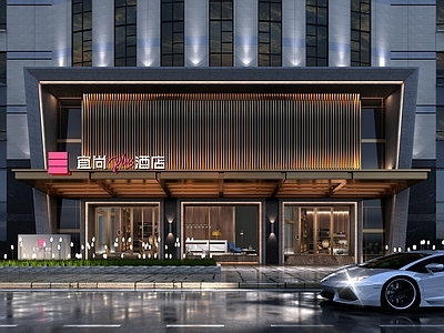 现代酒店门头