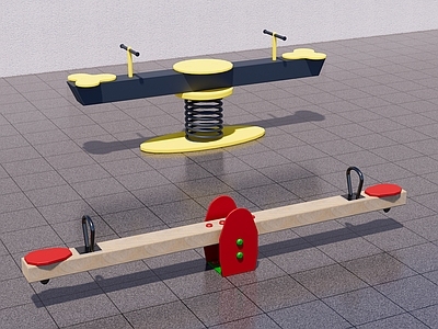 儿童器材组合 跷跷板 弹簧椅 儿童器材 儿童游乐设备