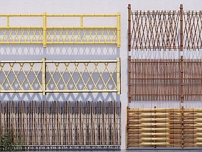 现代围栏 护栏 竹篱笆 乡村篱笆 木栅栏 围墙 院墙