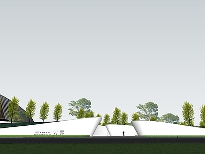 现代展览馆建筑