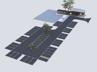 现代公园停车场 驿站节点