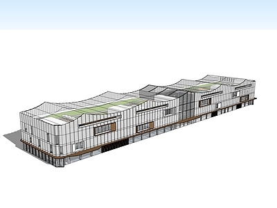 现代展览馆建筑 风水文馆