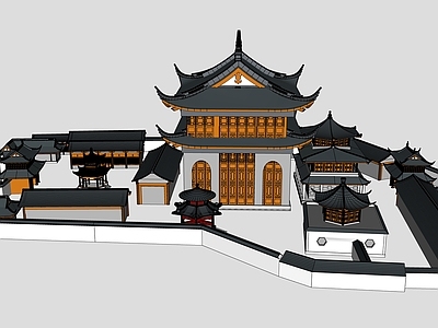 中式古建寺庙