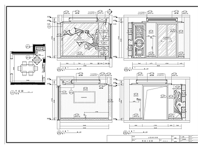 9平方餐厅装修立面图 施工图