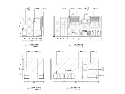 别墅厨房立面图 施工图